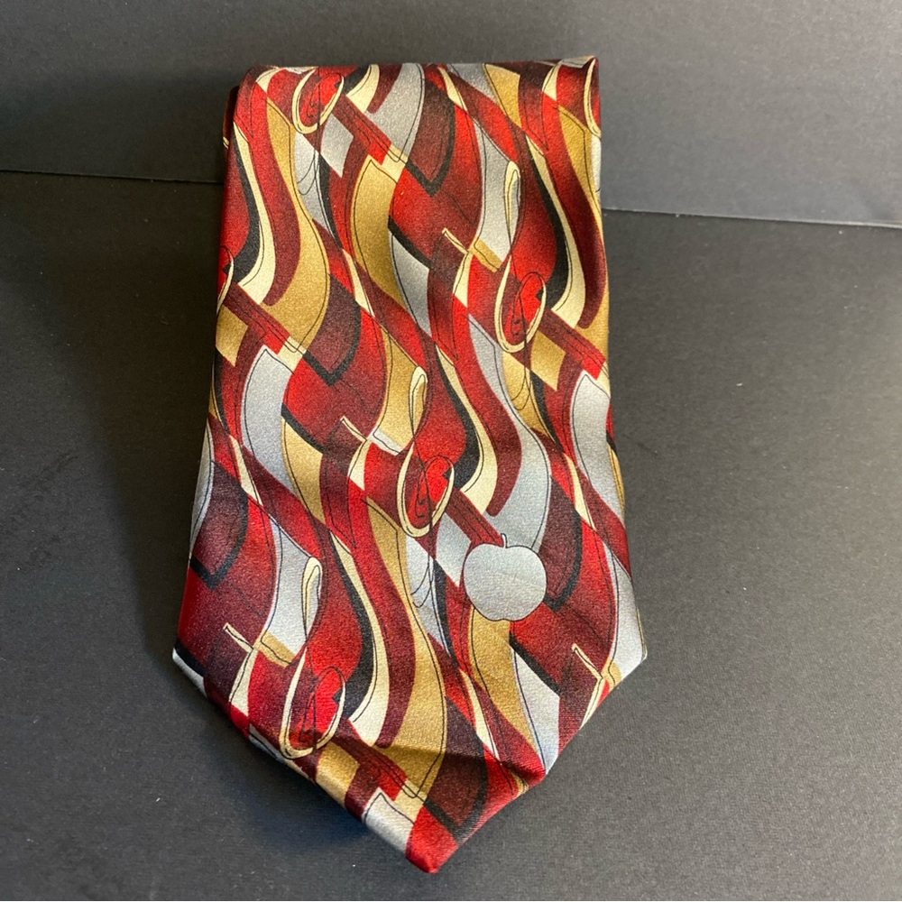Apple Corp “The Beatles” 1 Album 100 % Silk Funky Abstract Neck Tie Vintage‎